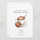 Kerstbeker van Cheer Baby shower Invitation Kaart (Voorkant / Achterkant)