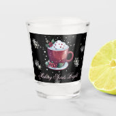Kerstbeker van warme chocolademelk Shot Glass Glas (Voorkant)