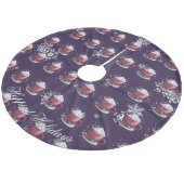 Kerstbeker Warme Chocolade | Paars Fleece Kerstboom Rok (Gekanteld)