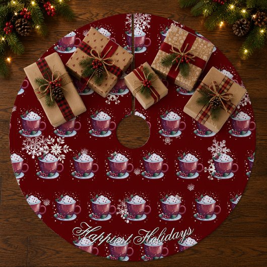 Kerstbeker Warme Chocolade | Rood Fleece Kerstboom Rok