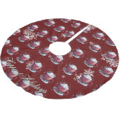 Kerstbeker Warme Chocolade | Rood Kerstboom Rok (Gekanteld)