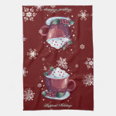 Kerstbeker Warme Chocolade | Rood Theedoek (Verticaal)