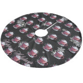 Kerstbeker Warme Chocolade | Zwart Fleece Kerstboom Rok (Gekanteld)
