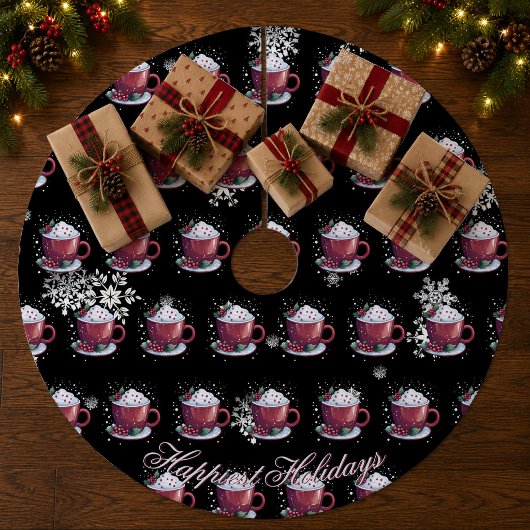 Kerstbeker Warme Chocolade | Zwart Fleece Kerstboom Rok