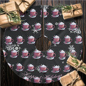 Kerstbeker Warme Chocolade | Zwart Fleece Kerstboom Rok