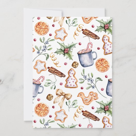 kerstbekers voor Waterverf Feestdagenkaart (Achterkant)