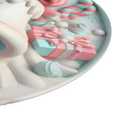 Kerstbel en snoepstokjes snijplank (Hoek)