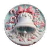 Kerstbel en snoepstokjes snijplank (Voorkant)