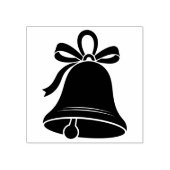 Kerstbel in zwart silhouet rubberstempel (Afrduk)