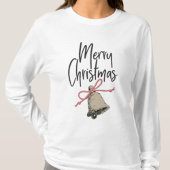  kerstbel Merry Christmas Script tekst T-shirt