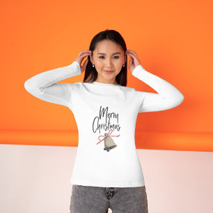  kerstbel Merry Christmas Script tekst T-shirt