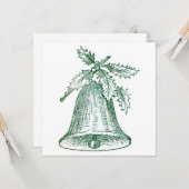 Kerstbel met hulst kaart (Voorkant / Achterkant in situ)