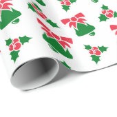 Kerstbel Patronen Cadeaupapier (Rol Hoek)