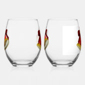 Kerstbel Stemloze Wijn Glazen Set (Links)