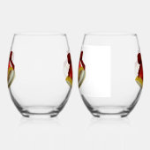 Kerstbel Stemloze Wijn Glazen Set (Rechts)