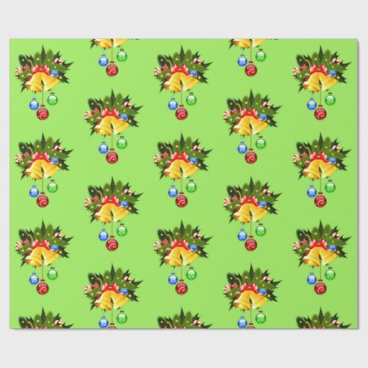 Kerstbellen en koopt naadloze geschenkverpakking cadeaupapier (Vlak)