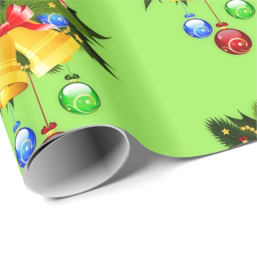 Kerstbellen en koopt naadloze geschenkverpakking cadeaupapier (Rol Hoek)