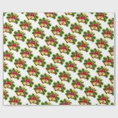 Kerstbellen en lint cadeaupapier (Vlak)
