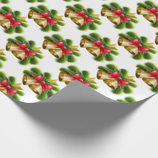 Kerstbellen en lint cadeaupapier (Hoek)