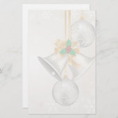 Kerstbellen en ornamenten op maat briefpapier (Voorkant / Achterkant)