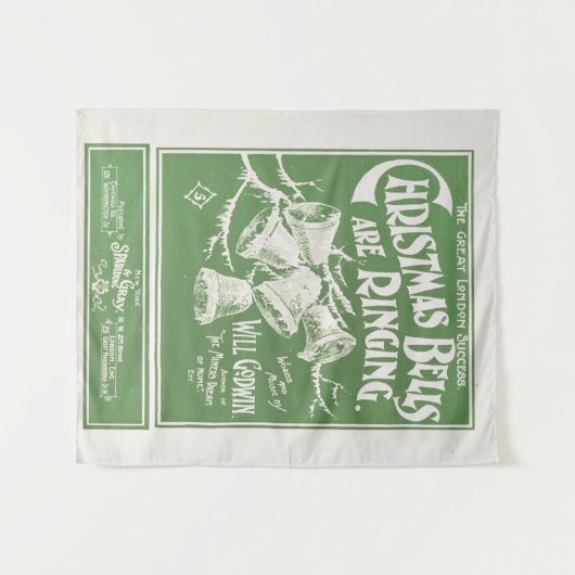 Kerstbellen luiden  kunstdruk 0179 wandkleed (Voorkant (horizontaal))