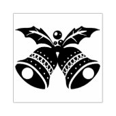 Kerstbellen met Hulstblaadjes Rubber Stempel (Afrduk)