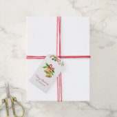 Kerstbellen met rode strik cadeaublaadjes cadeaulabel (Met Touw)