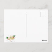 Kerstbellen op bladmuziek, briefkaart (Achterkant)