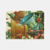 Kerstbellen, Oude Kerstkaart Fleece Deken (Voorkant (Horizontaal))