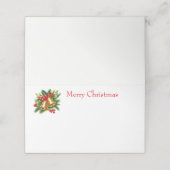 Kerstbellen Plaatskaartje (Buitenkant ongevouwen)