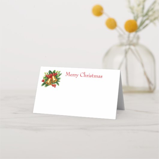 Kerstbellen Plaatskaartje (Voorkant)
