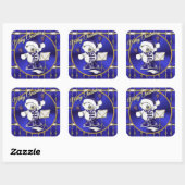 kerstbells Beer Blue en Gold Stickers (Vel)