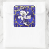 kerstbells Beer Blue en Gold Stickers (Tas)