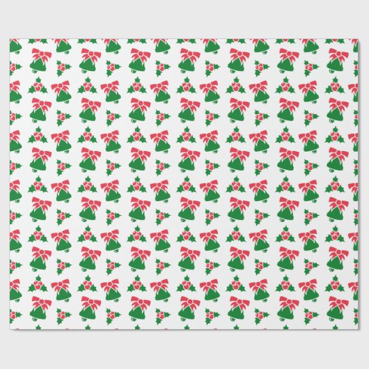Kerstbelpatronen Cadeaupapier (Vlak)