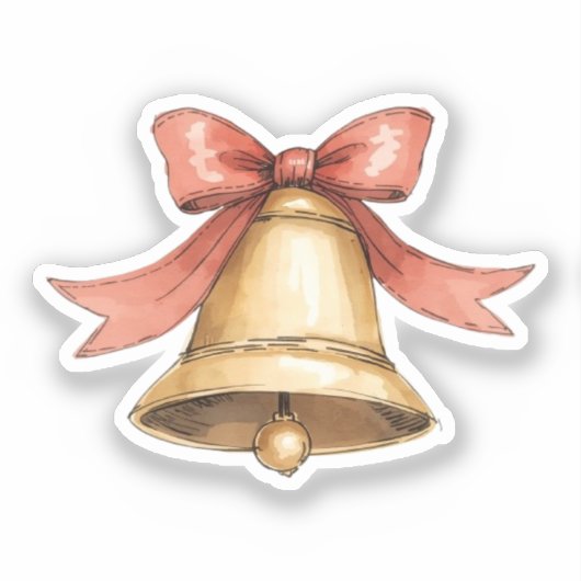Kerstbelsticker Sticker (Voorkant)