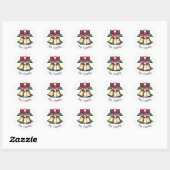 Kerstbelstickers/envelopezegels Ronde Sticker (Vel)