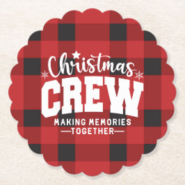 Kerstbemanning geschulpte kartonnen onderzetters