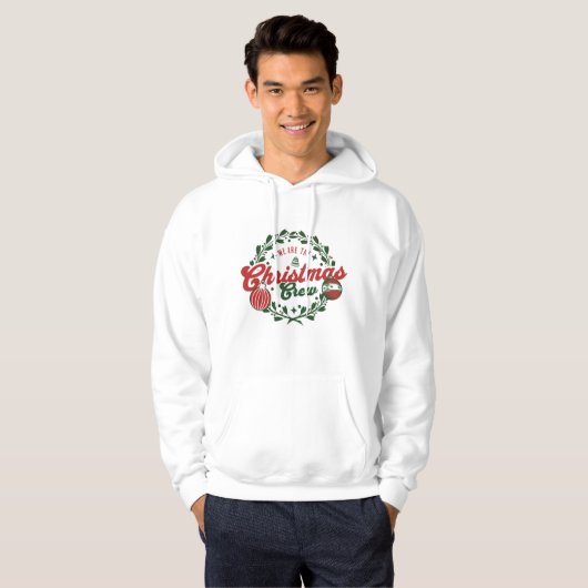 kerstbemanning hoodie (Voorkant volledig)