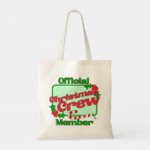 Kerstbemanningslid Vakantie Familie Fun Tote Bag (Achterkant)