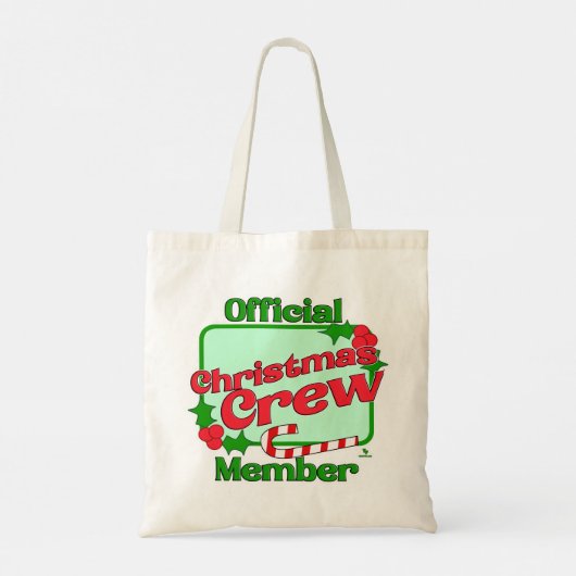 Kerstbemanningslid Vakantie Familie Fun Tote Bag (Achterkant)