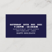 Kerstbende in Londen, kerstfeestkaartje Informatiekaartje (Achterkant)