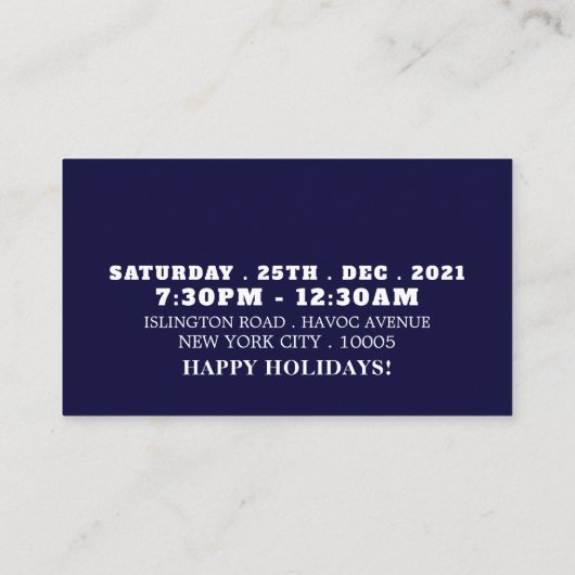 Kerstbende in Londen, kerstfeestkaartje Informatiekaartje (Achterkant)