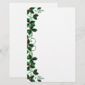 kerstbenodigdheden briefpapier (Voorkant / Achterkant)