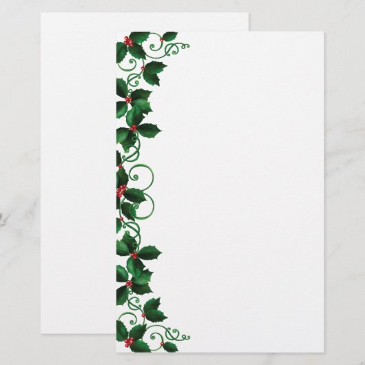 kerstbenodigdheden briefpapier (Voorkant / Achterkant)