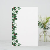 kerstbenodigdheden briefpapier (Staand voorkant)