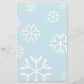 Kerstbenodigdheden met witte sneeuwvlokken briefpapier (Voorkant)