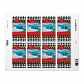 Kerstbereik Dogtooth, Houndstooth Etiket (Full Sheet)