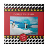 Kerstbereik Dogtooth, Houndstooth Tegeltje (Voorkant)