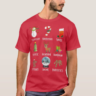 Kerstbereik van de praktijktaal van de SLP-spreker T-shirt