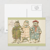 kerstBeren Feestdagenkaart (Voorkant / Achterkant)
